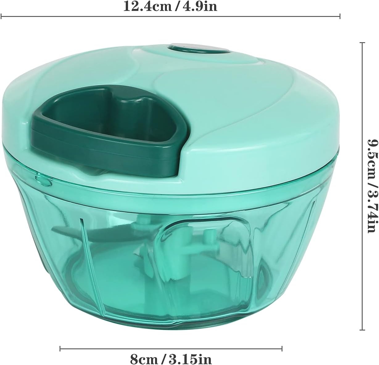 image:imageCambom Manual Food Chopper Vegetable Cutter Hand String Vegetable Chopper Onions Cutter for Vegetable Fruits Nuts BPA Free Food Safe Material 500ml BlackBlue
