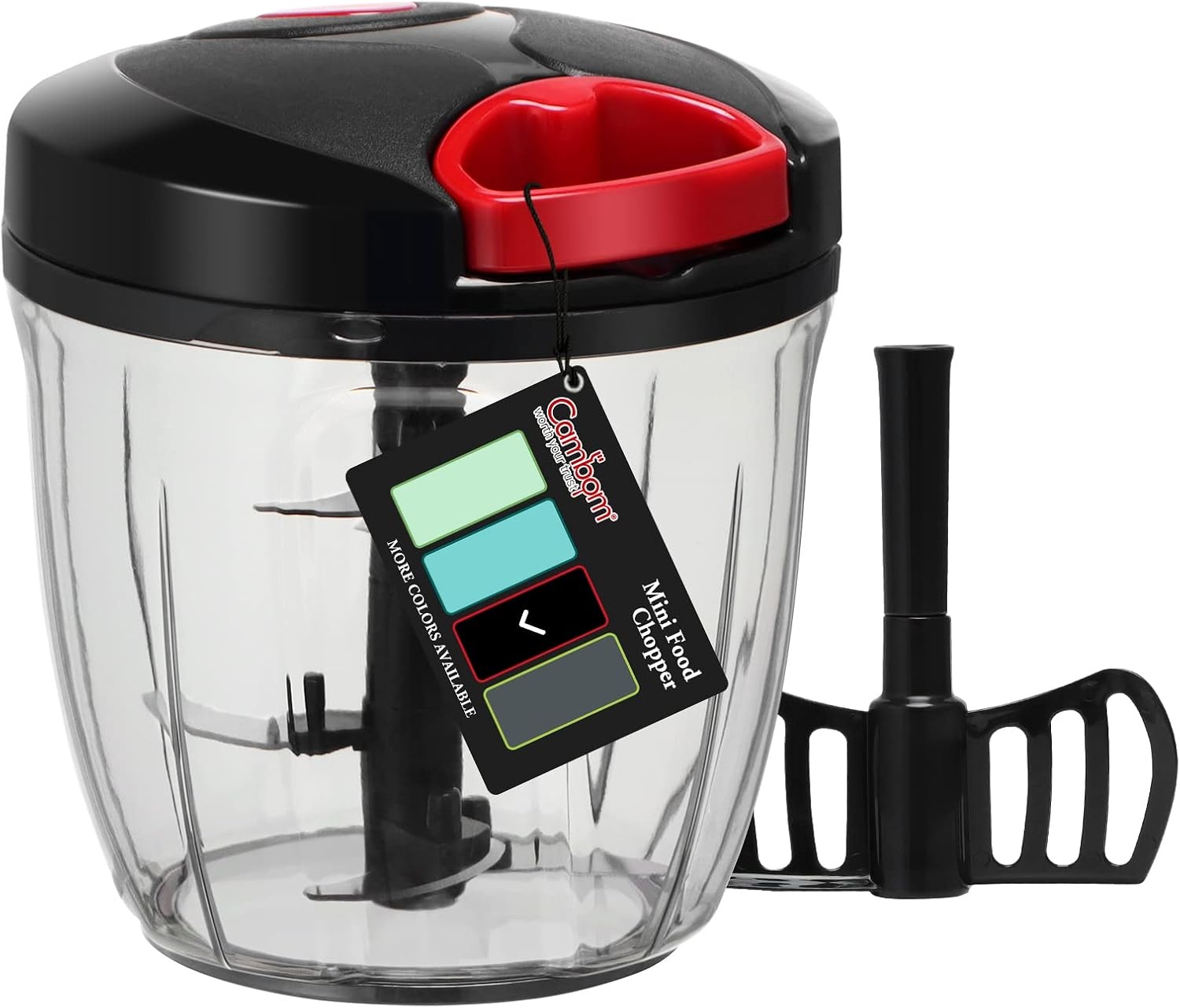 image:imageCambom Manual Food Chopper Vegetable Cutter Hand String Vegetable Chopper Onions Cutter for Vegetable Fruits Nuts BPA Free Food Safe Material 500ml BlackBlack