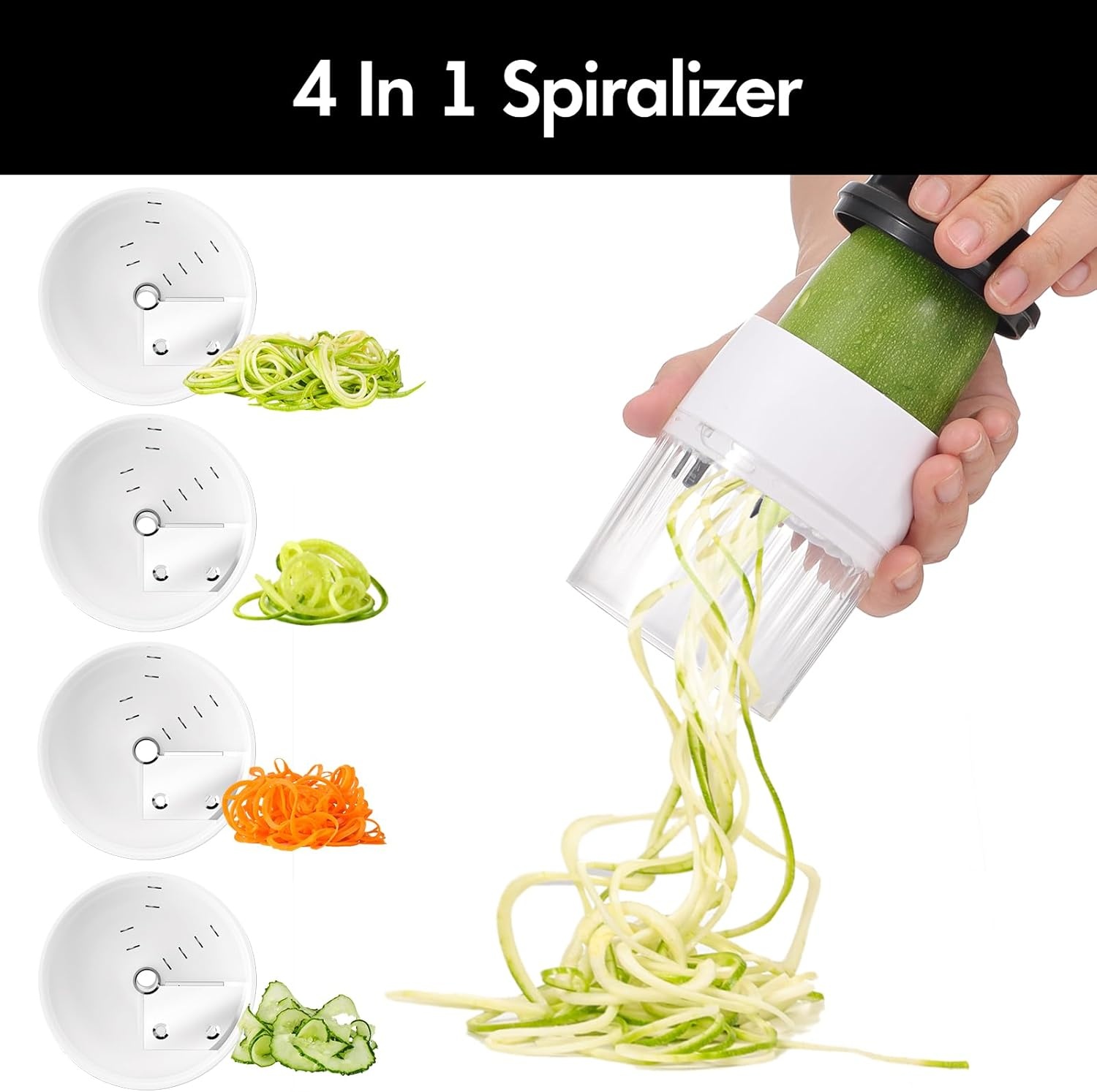 image:imageCambom Vegetable Chopper With Container Multifunctional Food Chopper Onion amp Vegetable Cutter Dicer With 8 Blades Carrot amp Veggie Slicer Spiralizer 6 Blades