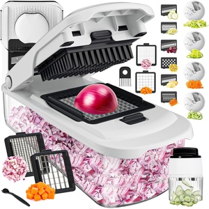 image:imageCambom Vegetable Chopper With Container Multifunctional Food Chopper Onion amp Vegetable Cutter Dicer With 8 Blades Carrot amp Veggie Slicer 12 Blades