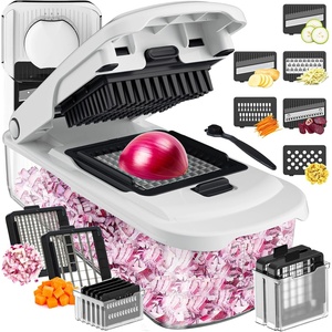 image:imageCambom Vegetable Chopper With Container Multifunctional Food Chopper Onion amp Vegetable Cutter Dicer With 8 Blades Carrot amp Veggie Slicer 8 Blades