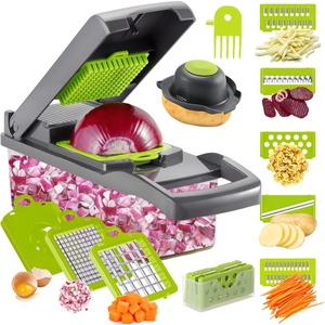 image:imageVegetableOnion ChopperCambom Veggie Chopper with 8 Blades Multifunctional 13 in 1 Food Chopper Kitchen Gadgets Vegetable Slicer Dicer Cutter Carrot and Garlic Chopper With Container